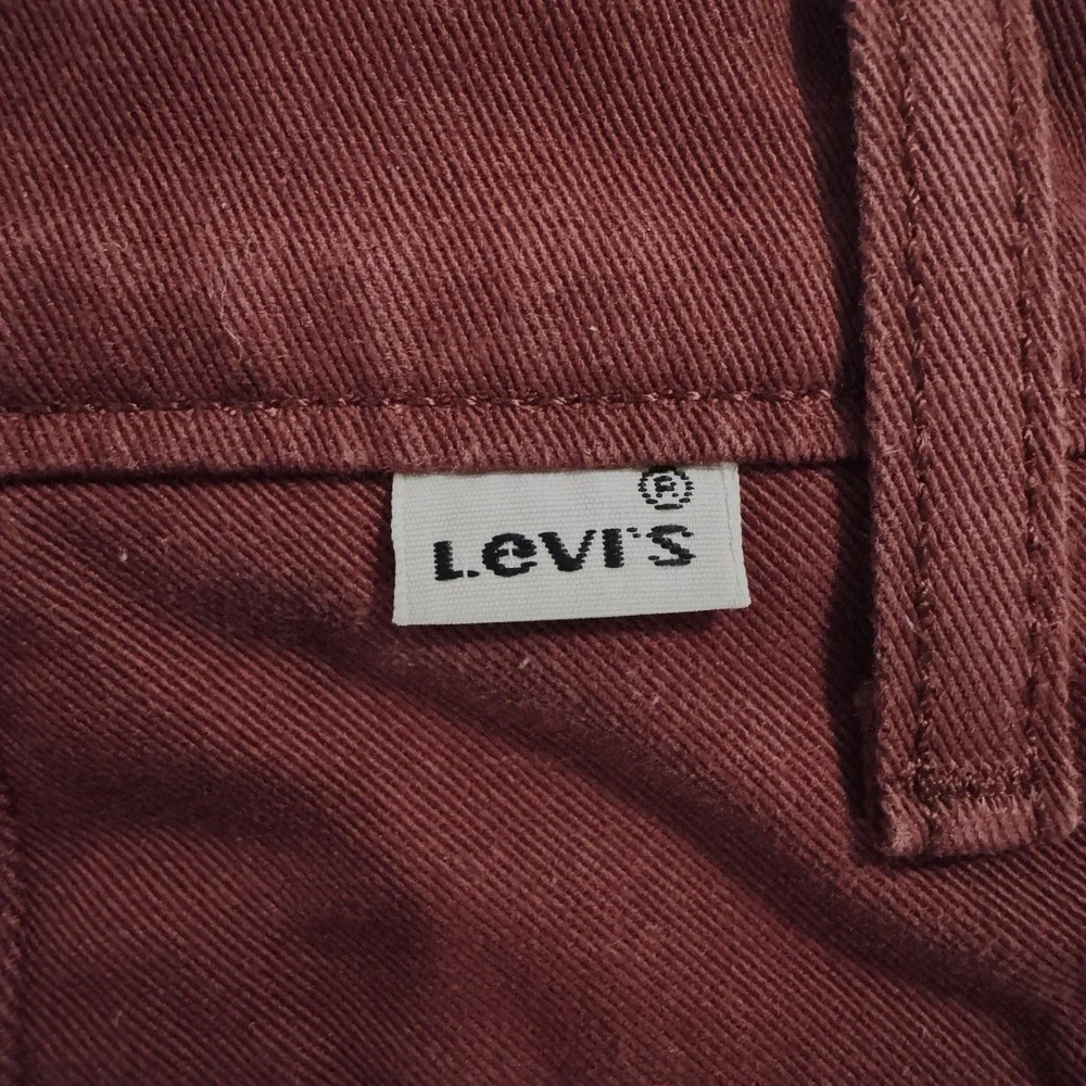 Levi Straus Chino Pants Men's 32x29 Straight Leg Cotton Stretch Wine Red